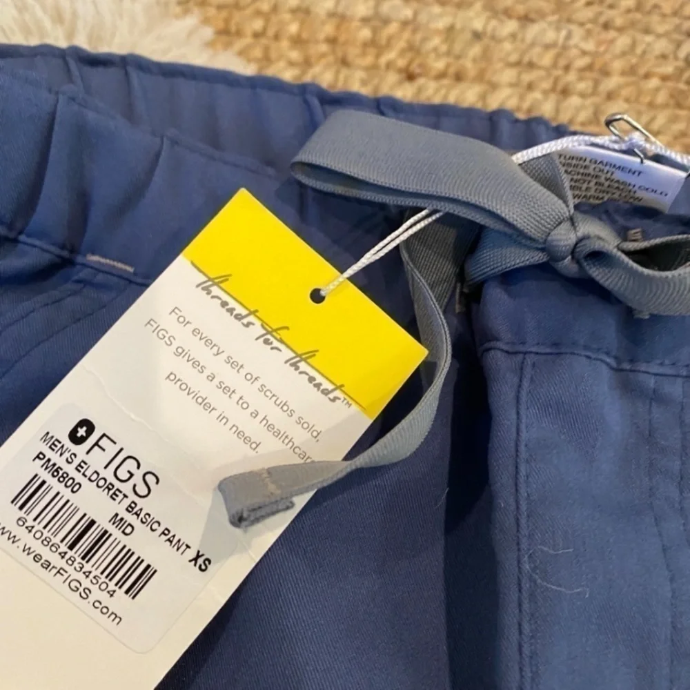 Figs scrub basic pants men’s XS eldoret blue NWT